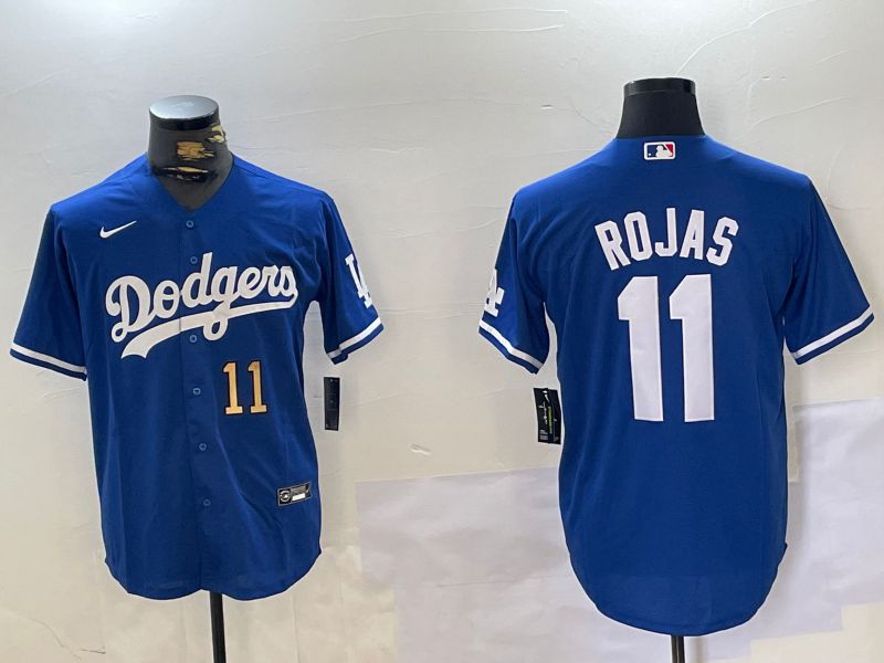Men Los Angeles Dodgers 11 Rojas Blue Game 2024 Nike MLB Jersey style 4